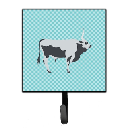 Carolines Treasures Hungarian Grey Steppe Cow Blue Check Leash or Key Holder BB7998SH4